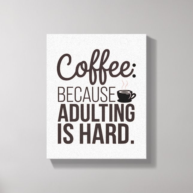 Kaffe och vuxna - Perfekten Canvas Art åt dig (Framsida)