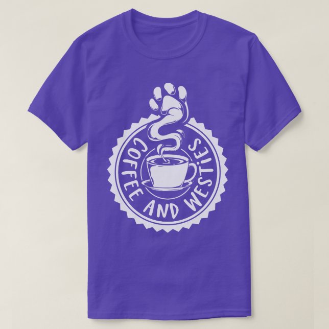 Kaffe och Westies Westie T Shirt (Design framsida)