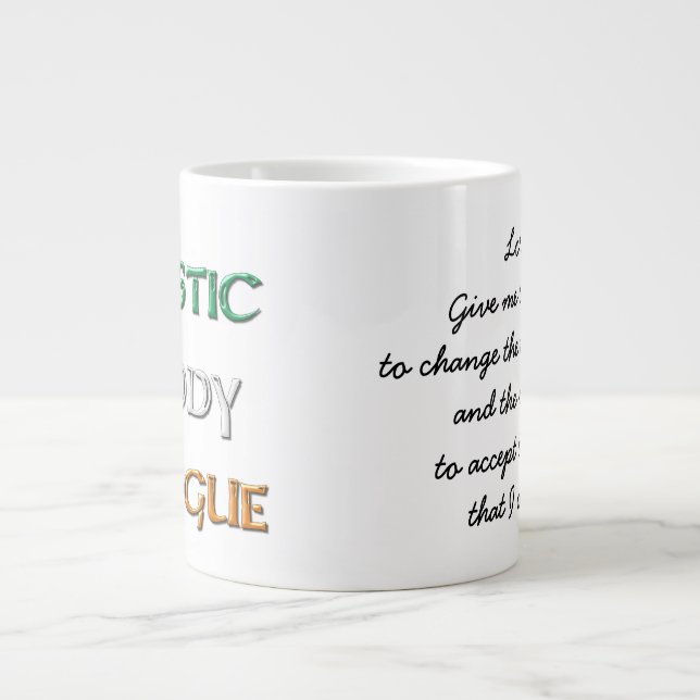 Kaffe- och whiskeysäkerhet med logotyp jumbo mugg (Framsidan)