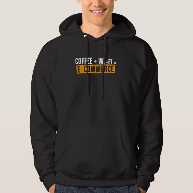 Kaffe- och Wifi-e-handel Hoodie (Framsida)