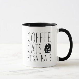 Kaffe- och yogapappor mugg