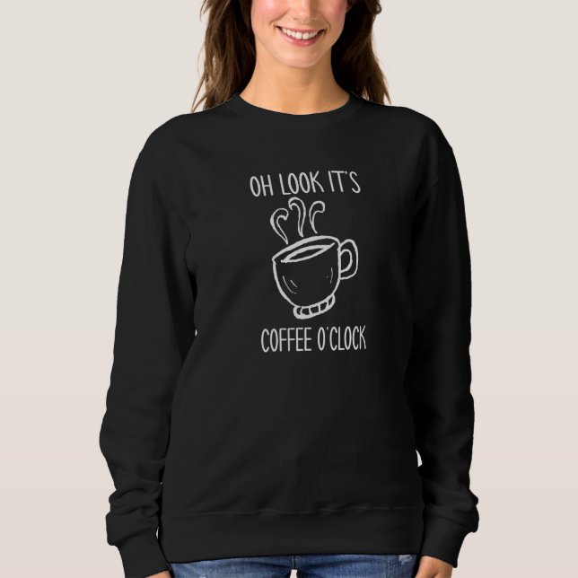 Kaffe O'klocka Coffehohol Mugg Caffeine Break T Shirt (Framsida)