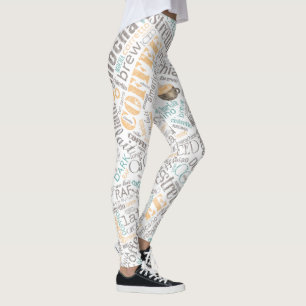 Kaffe Ord Cloud Teal ID283 Leggings