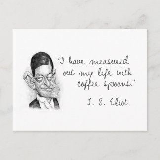 Kaffe Ord från T. S. Eliot Vykort