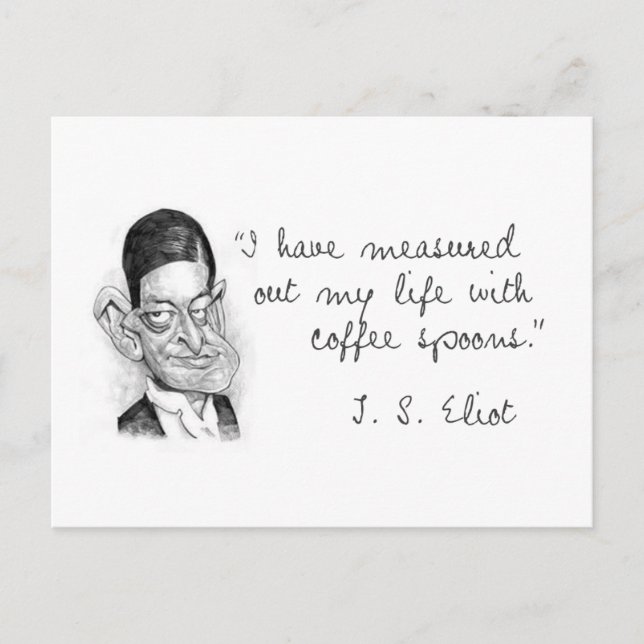 Kaffe Ord från T. S. Eliot Vykort (Framsida)