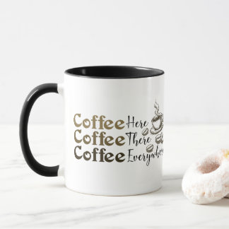 Kaffe Överallt Keramikkopp för Kaffeälskare Mugg