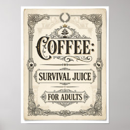 kaffe överlevnadsjuice för vuxna poster