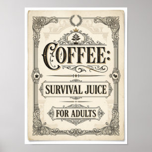 kaffe överlevnadsjuice för vuxna poster