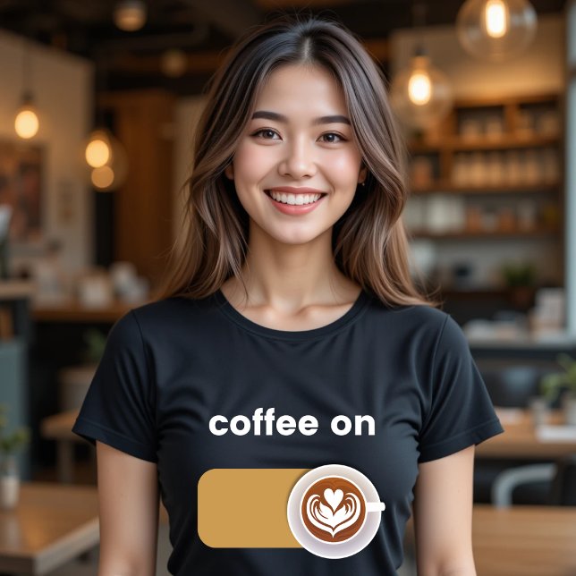 Kaffe på lustig mat t shirt (Skapare uppladdad)