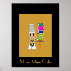 Kaffe på min favorit- Cafe Poster