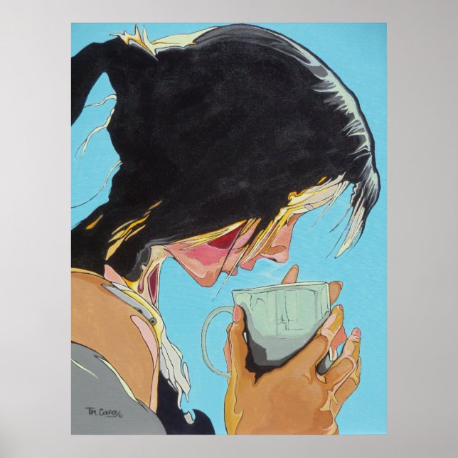 Kaffe på morgonen poster (Framsidan)