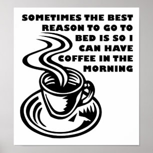 Kaffe på Morgonen Rolig Poster