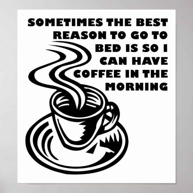 Kaffe på Morgonen Rolig Poster (Framsidan)