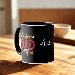 "Kaffe Pappa" Anpassat offertnamn Fars dag Mugg