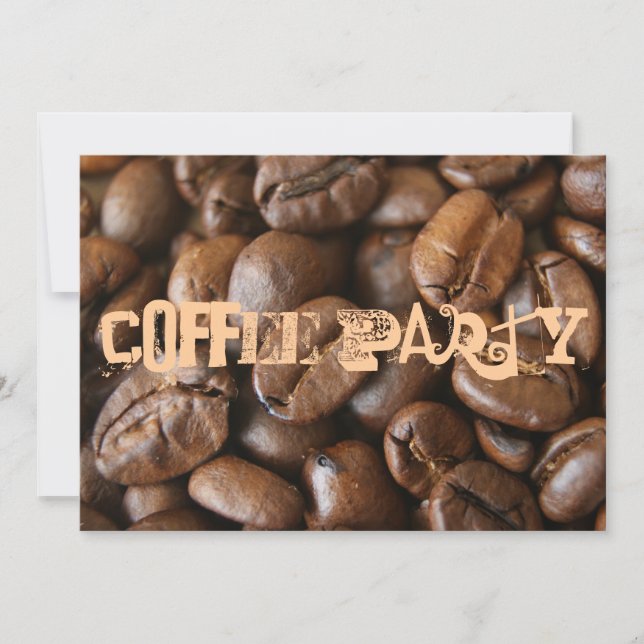 Kaffe party inbjudningar (Framsida)