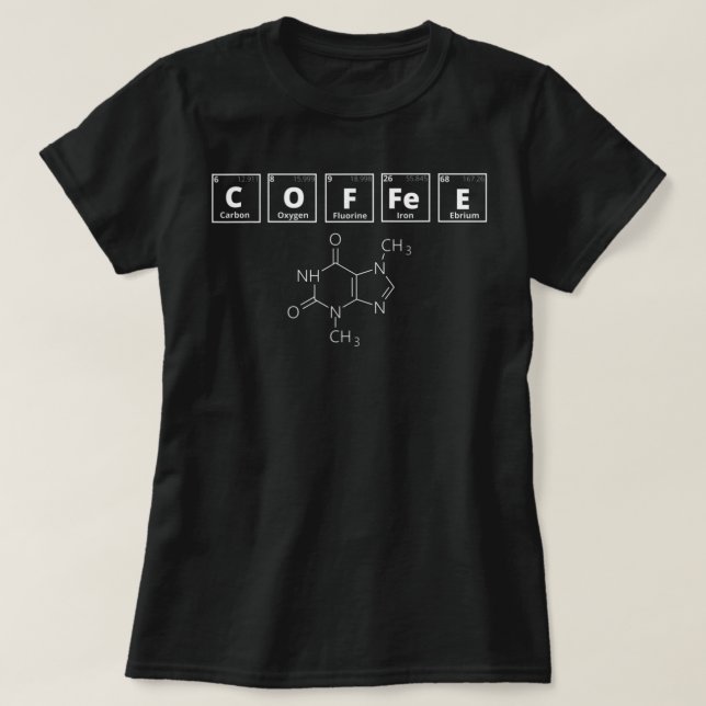 Kaffe - Periodiska bord T Shirt (Design framsida)