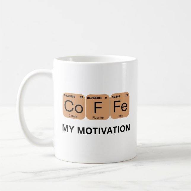 Kaffe Periodiska Systemet Element Kaffemugg (Vänster)