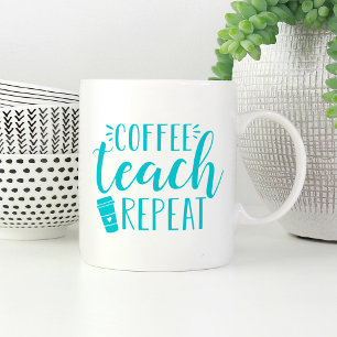 Kaffe, persika, repetera Cute Teacher Kaffemugg