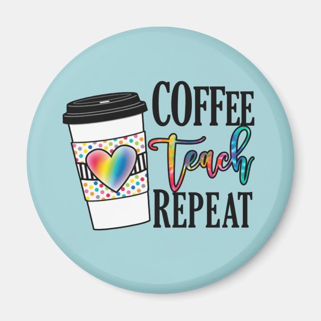 Kaffe, persika, repetera magnet (Framsidan)