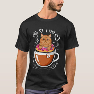 Kaffe Persisk Katt Munk Långärmad T Shirt