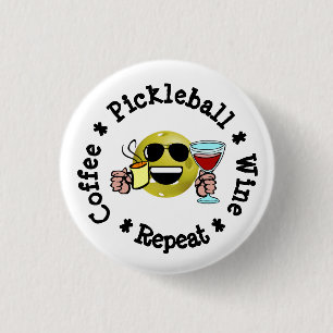 Kaffe, pickleball, Vin, upprepa pickleball Addict Knapp