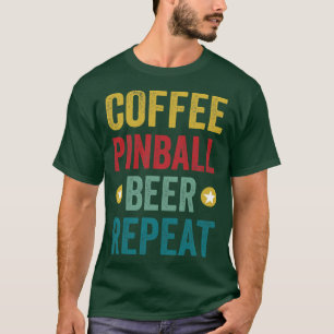 Kaffe Pinball Beer Upprepa Maskiner Arcade Funny G T Shirt