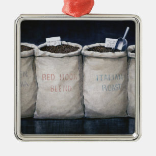 Kaffe plundrar 1990 julgransprydnad metall