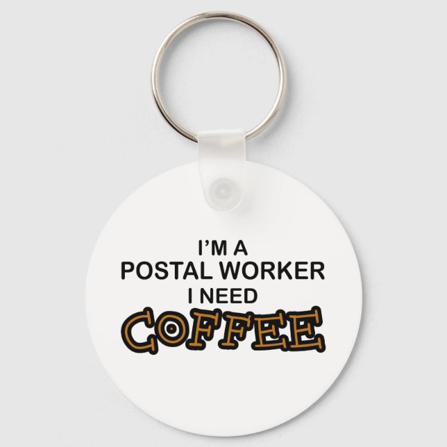 Kaffe - postarbetare nyckelring (Framsida)