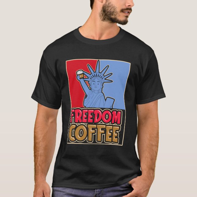 Kaffe Poster Cafe Barista Roaster - kaffe 4:e av T Shirt (Framsida)
