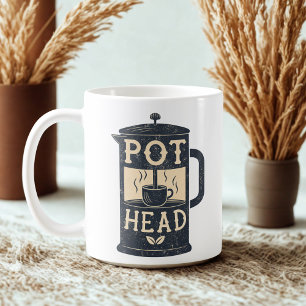 Kaffe Pot Head Funny Coffee Kaffemugg