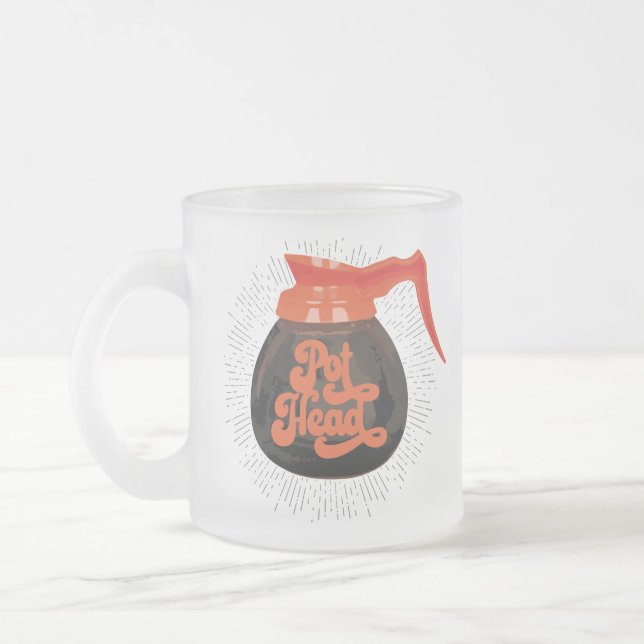 (kaffe) Pot Head Glass Coffee Mugg (Vänster)