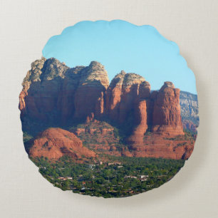 Kaffe Pot Sten I i Sedona Arizona Rund Kudde
