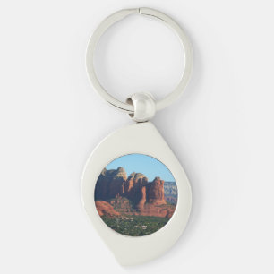 Kaffe Pot Sten I i Sedona Arizona Swirl Silverfärgad Nyckelring