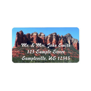 Kaffe Pot Sten II i Sedona Arizona Adressetikett