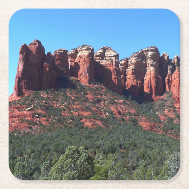 Kaffe Pot Sten II i Sedona Arizona Underlägg Papper Kvadrat (Framsidan)