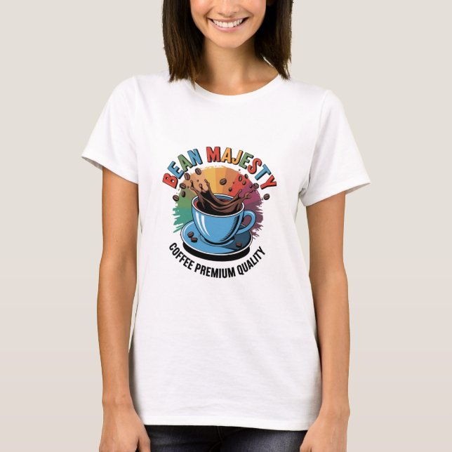 Kaffe, premiumkvalitet t shirt (Framsida)