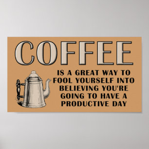 Kaffe Produktivitet Affisch
