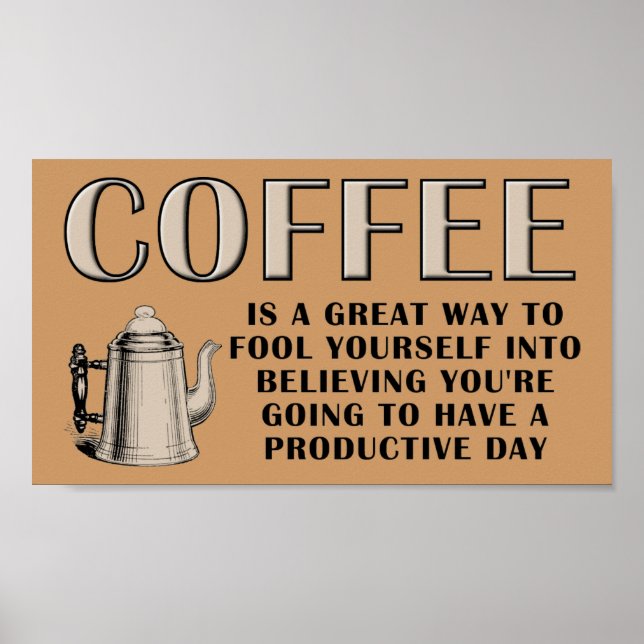 Kaffe Produktivitet Affisch (Framsidan)