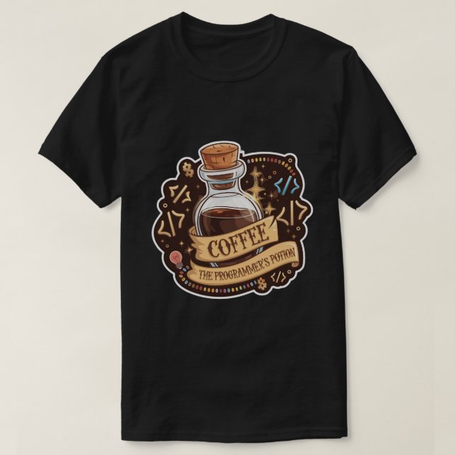 Kaffe Programmerarens egen lilla utvecklare T Shirt (Design framsida)