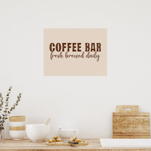 Kaffe Pub färsk, daglig, uppdelad Poster