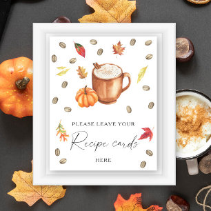 Kaffe Pumpkin Möhippa Recept-kort här Poster