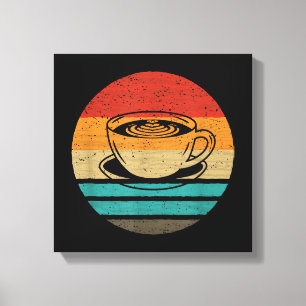 Kaffe Retro Stil Vintage Canvastryck