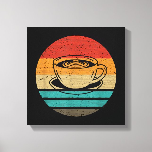 Kaffe Retro Stil Vintage Canvastryck (Framsida)