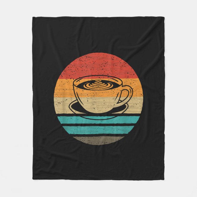 Kaffe Retro Stil Vintage Fleecefilt (Framsidan)
