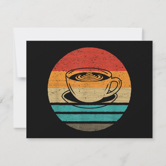 Kaffe Retro Stil Vintage Julkort (Framsida)