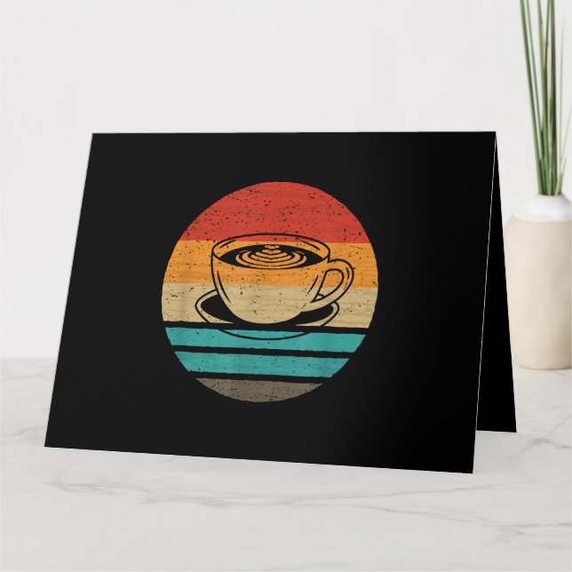 Kaffe Retro Stil Vintage Kort (Framsida)