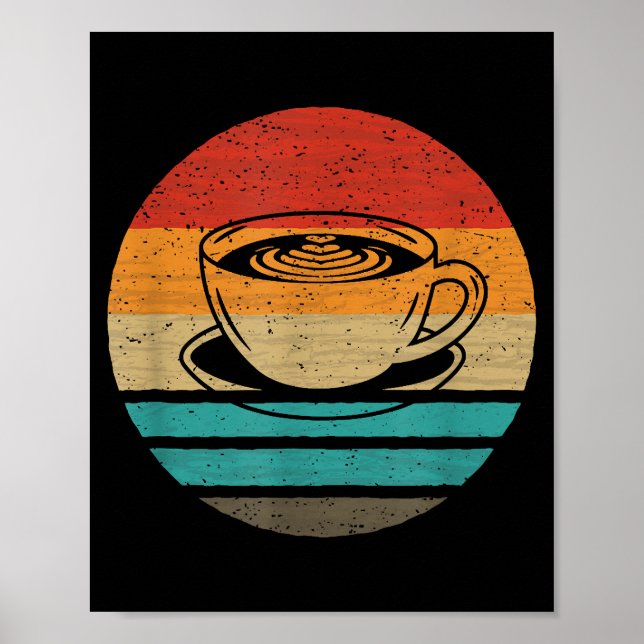 Kaffe Retro Stil Vintage Poster (Framsidan)