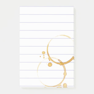 Kaffe Ring Stain-lindade koffeinjoke Post-it Block