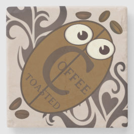 Kaffe, rostad Roligt Stenunderlägg