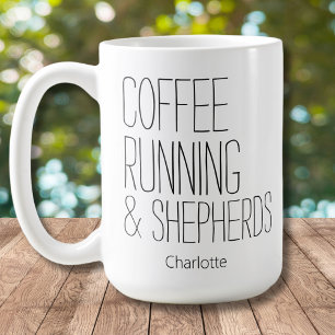 Kaffe Running & Shepherds Add Namn Kaffemugg